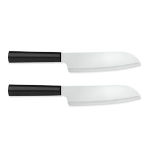 rada cook’s knife – stainless steel blade and black steel resin handle made in usa, 10-7/8 inches, pack of 2