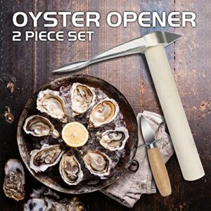 Fstcrt Oyster Knife Shucker, Oyster knife, Multipurpose picking oysters and Oyster shucker set, Oyster opener, Stainless steel oysters, shells and other seafood picking and shelling tools