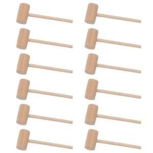 kichvoe mini wooden hammer 30pcs wood crab lobster mallets seafood hammers hardwood shellfish mallet for breakable chocolate heart cracking seafood tool