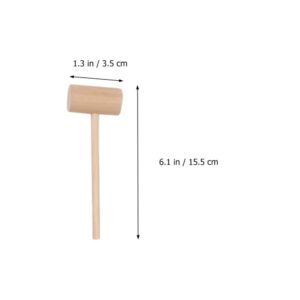 Kichvoe Mini Wooden Hammer 30pcs Wood Crab Lobster Mallets Seafood Hammers Hardwood Shellfish Mallet for Breakable Chocolate Heart Cracking Seafood Tool