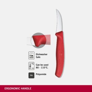 Victorinox VIC-6.7501 Swiss Classic Paring 2½" Shaping Spear Point Blade 5/8" Width at Handle Red