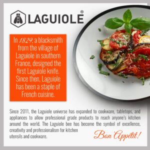 LAGUIOLE 8-Inch Professional Chef Knife - Stainless Steel Kitchen Knife with Ergonomic Handle - Effortlessly Sharp & Easy to Sharpen - Best for Cutting, Chopping & Slicing Meats, Vegetables & Fruits