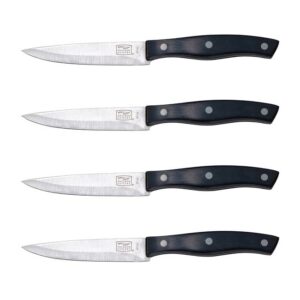 chicago cutlery ellsworth 4-piece steak knives, 4.5" stainless steel blades for effortless cutting, for home kitchen and professional use