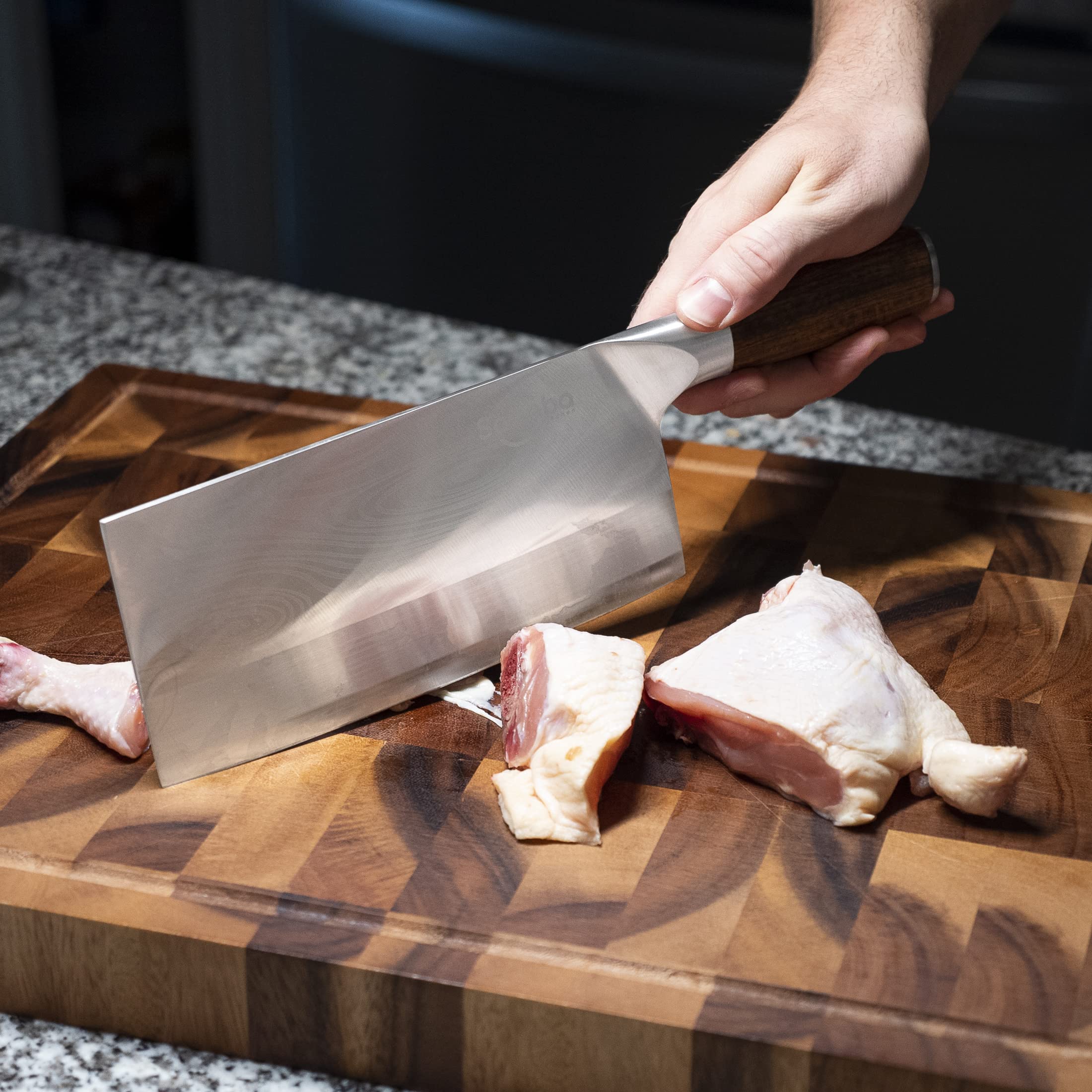 8 Inch Cleaver Knife - Ideal For Meat Cutting And Vegetable Chopping - Perfect Chinese Clever Kitchen Knife For Home & Professional Chefs - Durable And Multi-purpose Cleavers - Butcher Cleaver Knife