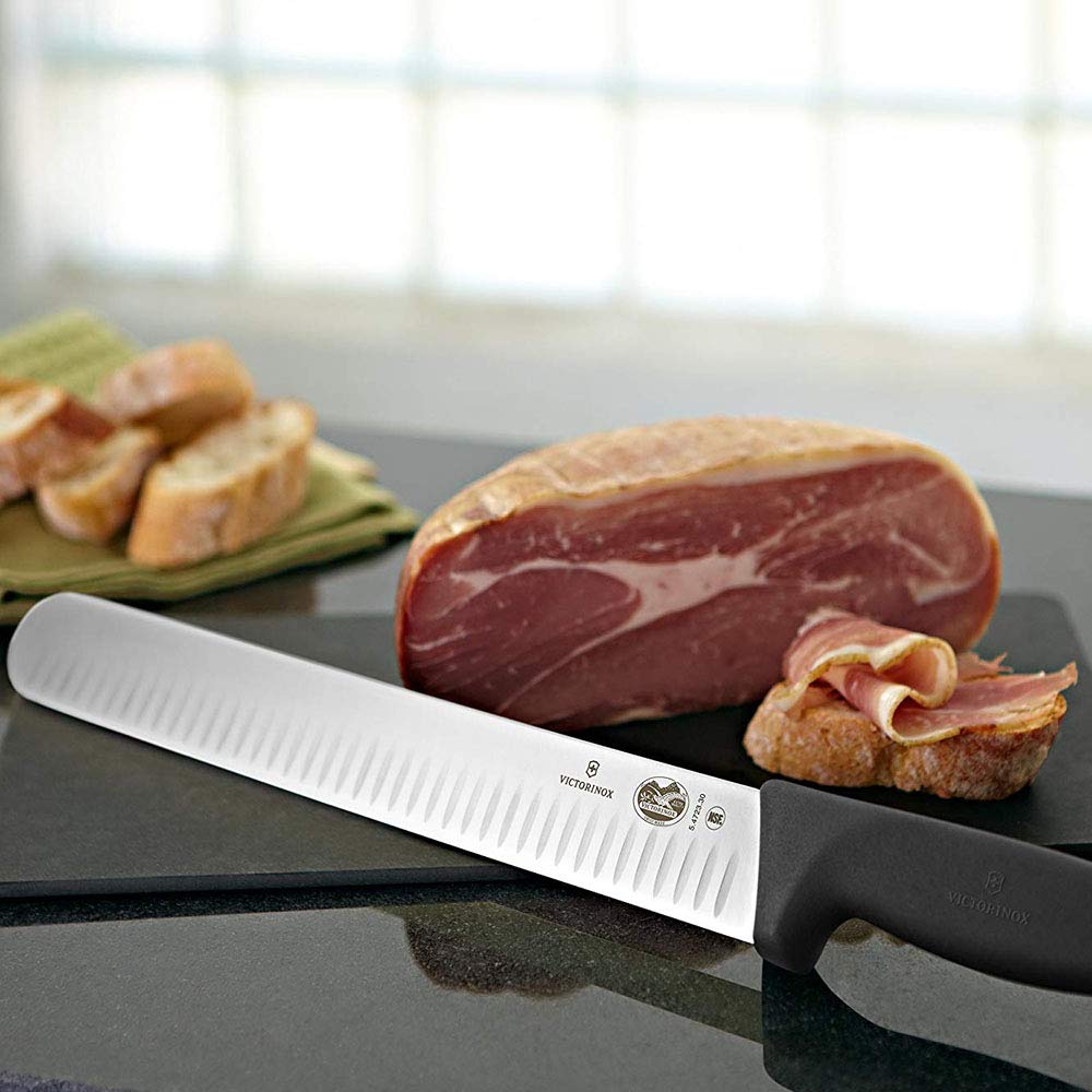 Victorinox 12-Inch Fibrox Pro Slicing Knife with Granton Blade, Quantity 2