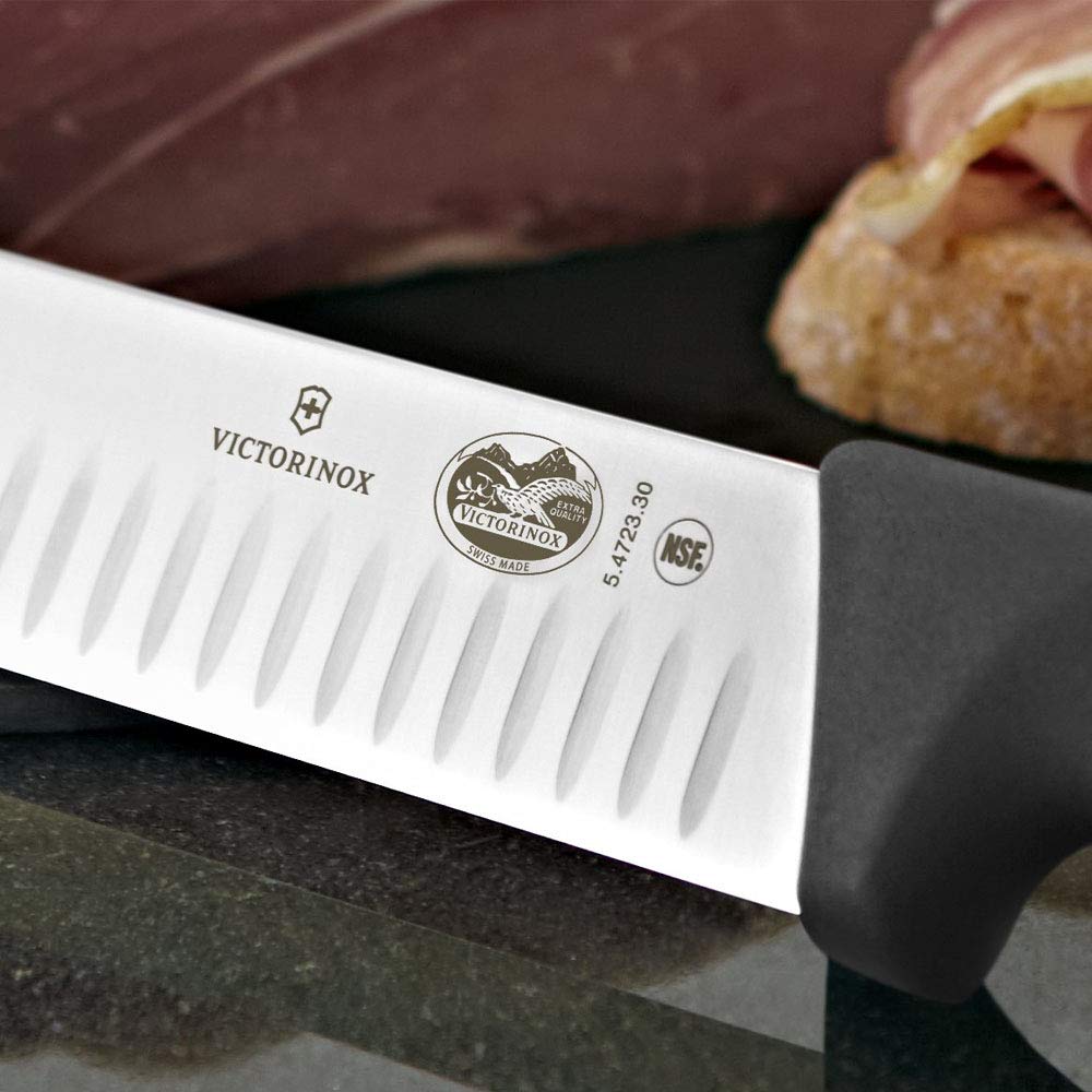 Victorinox 12-Inch Fibrox Pro Slicing Knife with Granton Blade, Quantity 2