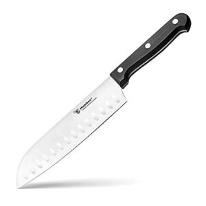 humbee, 7.5-inch santoku knife stainless steel ultra sharp japanese chef knife comfortable grip kitchen knife