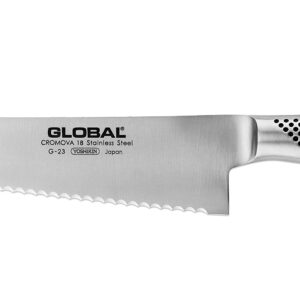 Global G-23-10 inch, 24cm Bread Knife, 10", Stainles Steel