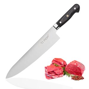 tj pop gyuto chef knife 10.6 inch, professional japanese sushi knife, full-tang designed, premium high carbon steel blade 270mm