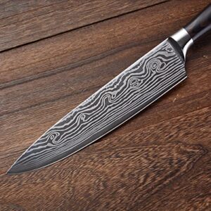 JINGYI 7 Inch Kitchen Knife, Asian Knife Japanese Chef Knife made of German High Carbon Stainless Steel, Ergonomic Handle, Ultra Sharp