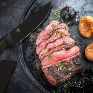 The Shadow Black Series 5-Piece Knife Block Set Bundle with The Shadow Black Series 4-Piece Steak Knife Set