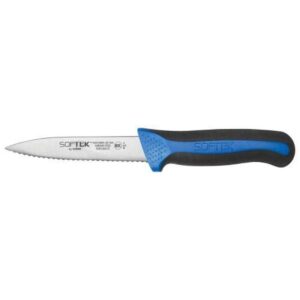 sof-tek, 3.5" serrated paring knives, soft grip handle, 2pcs/pk