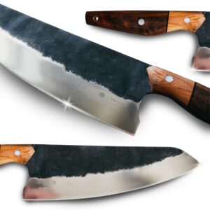 Bear Creek Knives | Antero 8" Kiritsuke Chef Knife | UltraFine 3-Step-Honed Blade | 440c Stainless Steel | Double-Beveled Cutting Edge | Rosewood Handle