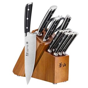 Cangshan S Series 1023961 German Steel Forged 12-Piece Knife Block Set, Acacia