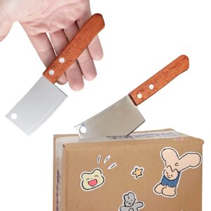 rongkup 2pcs mini knife set package box cutter tiny knife chef kitchen cheese knife