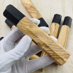 4PCS Blank DIY Replacement Octagonal Wooden Handle For Japanese Kitchen Knives Chef Knife