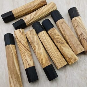 4PCS Blank DIY Replacement Octagonal Wooden Handle For Japanese Kitchen Knives Chef Knife