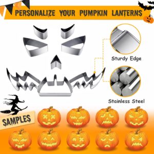 Luxital Halloween Pumpkin Carving Kit For Kids, New 21Pcs Pumpkin Carving Tools Set, Professional Pumpkin Carving Cutters with Stainless Steel Safe Knife Stencils for Halloween Decoration