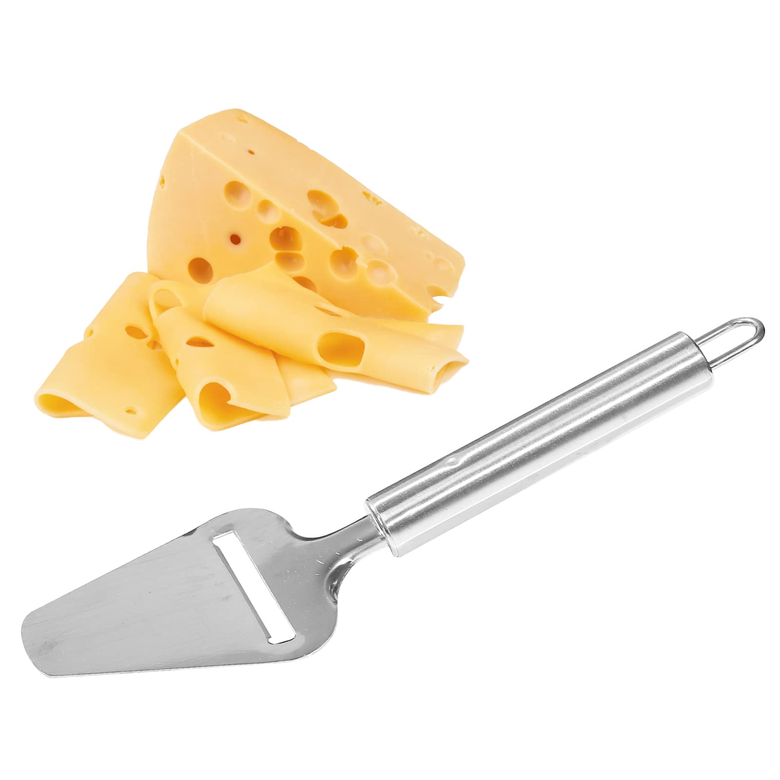 NUTLET 2 Pieces Cheese Slicer Stainless Steel, Silver Non-Stick Multi-Functional Plane for All Types of Cheese Cutter, Hard Cheeses Kitchen Cooking Tool