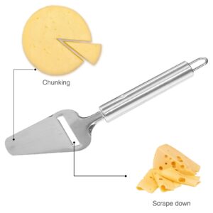 NUTLET 2 Pieces Cheese Slicer Stainless Steel, Silver Non-Stick Multi-Functional Plane for All Types of Cheese Cutter, Hard Cheeses Kitchen Cooking Tool