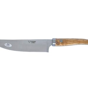 Laguiole en Aubrac Cuisine Gourmet Stainless Fully Forged Steel Made In France Cook's Chef 's Knife With Olivewood Handle, 9-in / 23cm