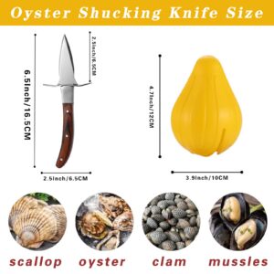 Jossens Oyster Shucking Knife,Oyster Knife,Sturdy Sharpness Oyster Shucking Kit,Oyster Knife Lemon Squeeze And Glove Set With 5-level Protection Food Grade