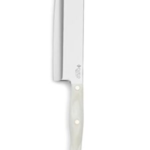 Cutco 1735 Vegetable Knife with 5.5" WHITE (Pearl) Handle and 7.7" Straight Edge