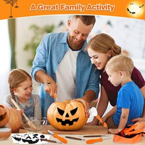 35 PCS Halloween Pumpkin Carving Kit for Kids Adults, Professional Pumpkin Cutting Supplies Knife Set Stainless Pumpkin Carving Tools Kit with Stencils & Light Up Candles DIY Halloween Decoration