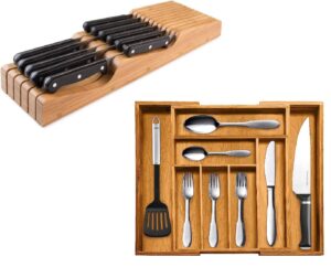 bellemain drawer organization set knife holder block and utensil organizer