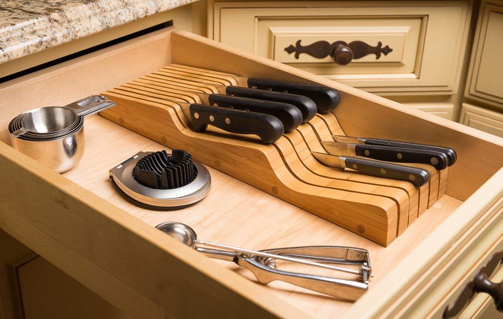 Bellemain Drawer Organization Set Knife Holder Block and Utensil Organizer