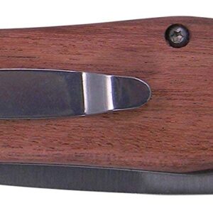 Pappy - I Love You to The Moon and Back Stainless Steel Folding Pocket Knife with Clip, Wood