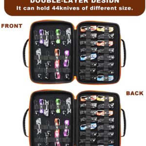 Knife Display Case,62 Slots Knife Case,Knife Storage,Butterfly Knives Storage Organizer,Pocket Knives Collection Protector Butterfly Knives Case For Survival Tactical Outdoor EDC Mini Knife