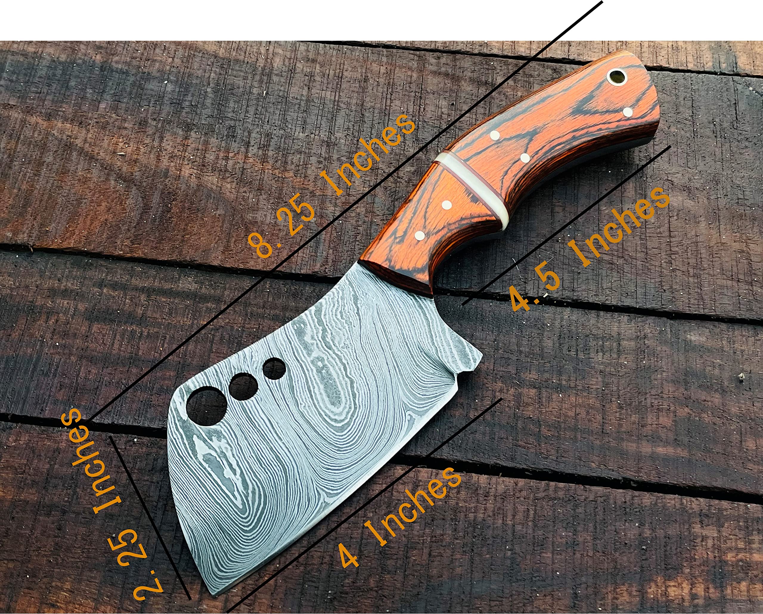 Hand Forged Damascus Steel Meat Cleaver Knife | Heavy Duty Vegetable Cleaver | Hand Forged full tang Professional Kitchen Cleaver