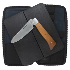 messermeister adventure chef 3-piece basecamp set - includes folding 6” chef’s knife, folding tpe cutting board & waxed canvas case