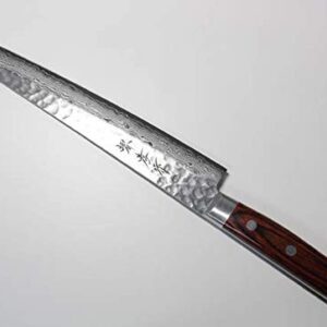 SAKAI TAKAYUKI hammered Damascus 17 Layer VG10 Sujihiki slicer knife 240mm