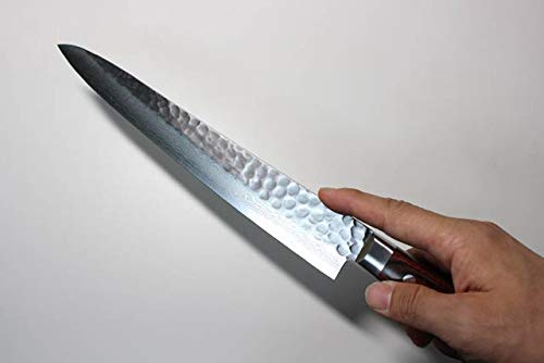 SAKAI TAKAYUKI hammered Damascus 17 Layer VG10 Sujihiki slicer knife 240mm