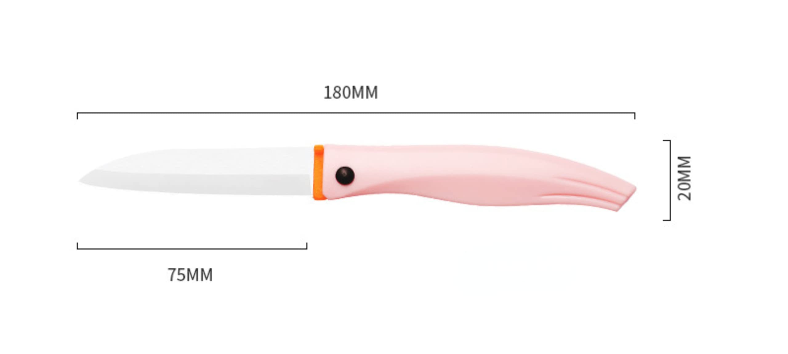 NIOIPXA Paring Ceramic Knife Kitchen Knife with Sharp Blade (Pink)