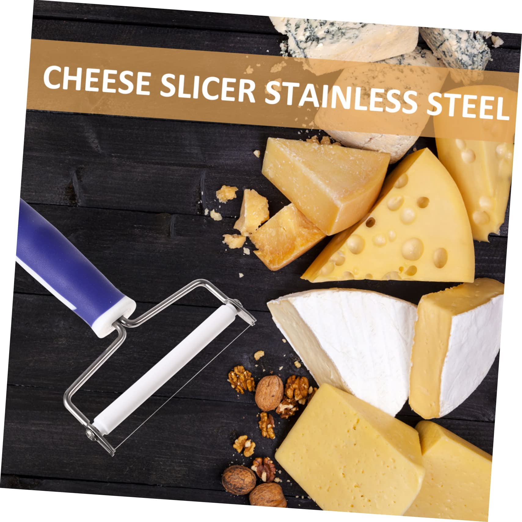 Angoily Cheese Plane Swedish Handheld Butter Cutter Stainless Steel Cheese Slicer Pastry Butter Cutter Raclette Cheese Cutter Wire Heavy Duty Butter Spreader Adjustable Tool
