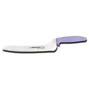 9" scalloped offset sandwich knife, purple