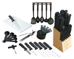 gibson cuisine select flare 41-piece cutlery combo set