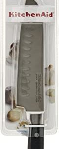 KitchenAid KKFTR7SKOB Classic Forged Series Triple Rivet Santoku Knife, Onyx Black, 7"