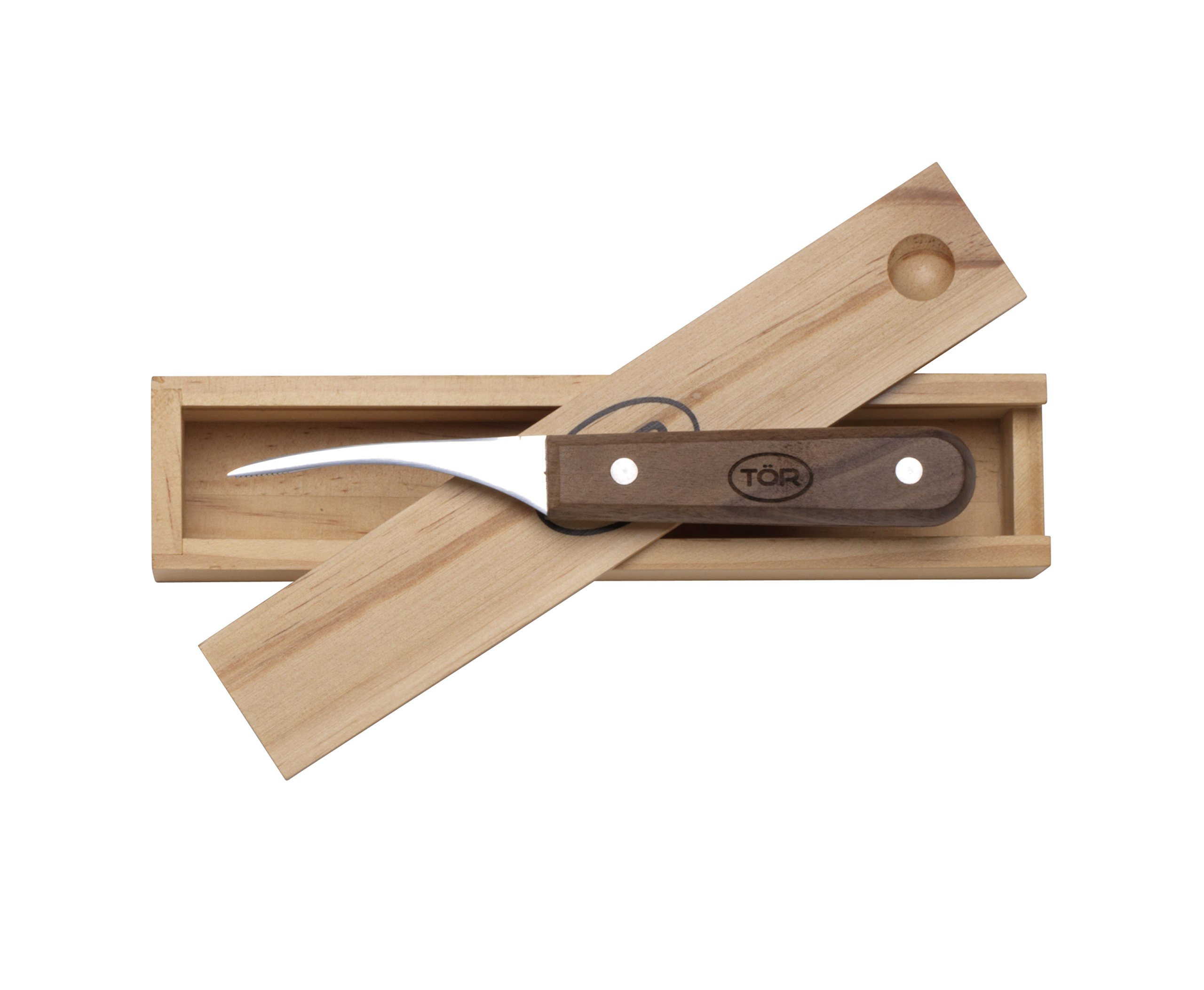 Shrimp Deveiner & Peeler in Naturalwood Gift Box by TOR Kitchenware – The German Patented Stainless Steel Shrimp Cleaning and Shelling Knife Tool