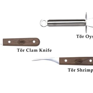 Shrimp Deveiner & Peeler in Naturalwood Gift Box by TOR Kitchenware – The German Patented Stainless Steel Shrimp Cleaning and Shelling Knife Tool