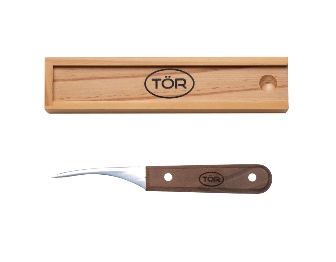 Shrimp Deveiner & Peeler in Naturalwood Gift Box by TOR Kitchenware – The German Patented Stainless Steel Shrimp Cleaning and Shelling Knife Tool