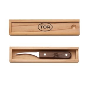 Shrimp Deveiner & Peeler in Naturalwood Gift Box by TOR Kitchenware – The German Patented Stainless Steel Shrimp Cleaning and Shelling Knife Tool