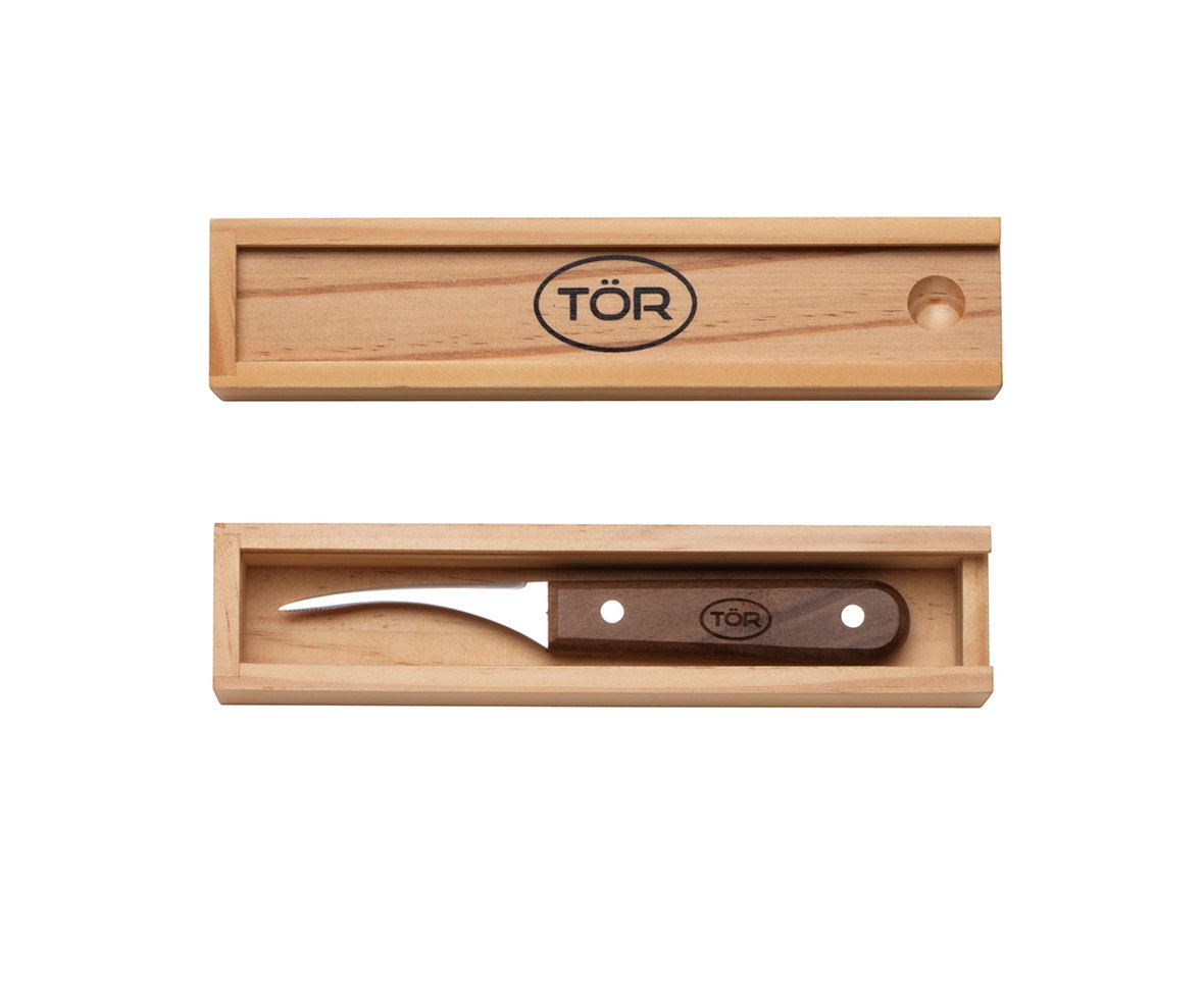 Shrimp Deveiner & Peeler in Naturalwood Gift Box by TOR Kitchenware – The German Patented Stainless Steel Shrimp Cleaning and Shelling Knife Tool