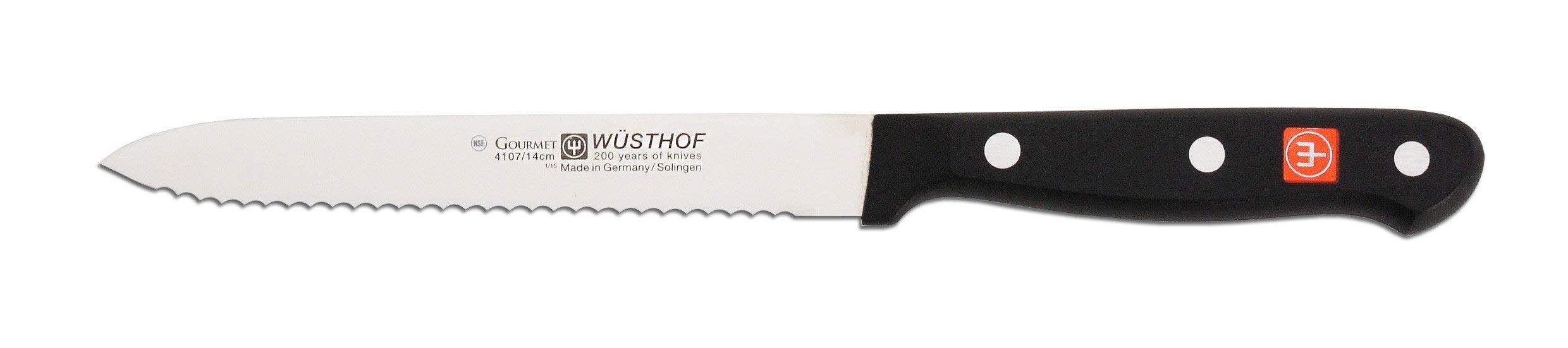 Wusthof 4107-7 Sausage knife, 5", Black