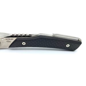 Roger Orfevre Le Thiers Made In France Stainless Steel Actilam T3 Forged Folding Pocket Knife With Locking System, 3.5-in (7.6cm), Charcoal Handle