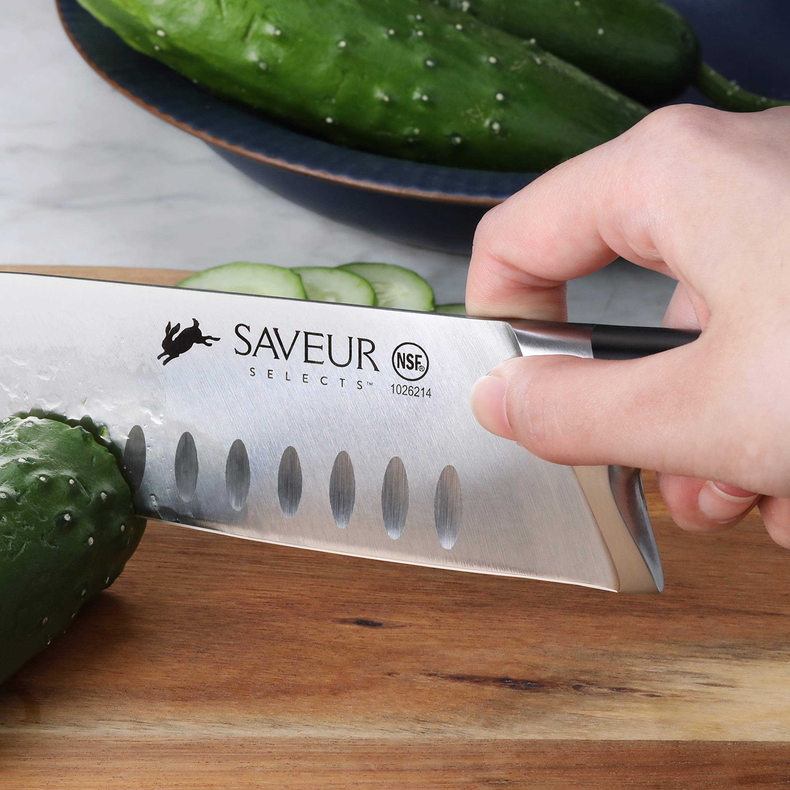 SAVEUR SELECTS 1026214 German Steel Forged 7" Santoku Knife