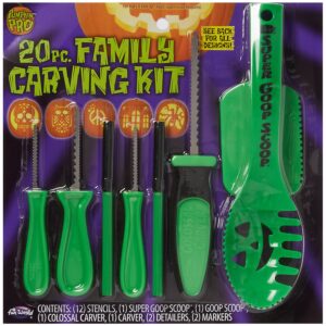 pumpkin pro, 20pc. family carving kit - 1 ct by pumpkin masters